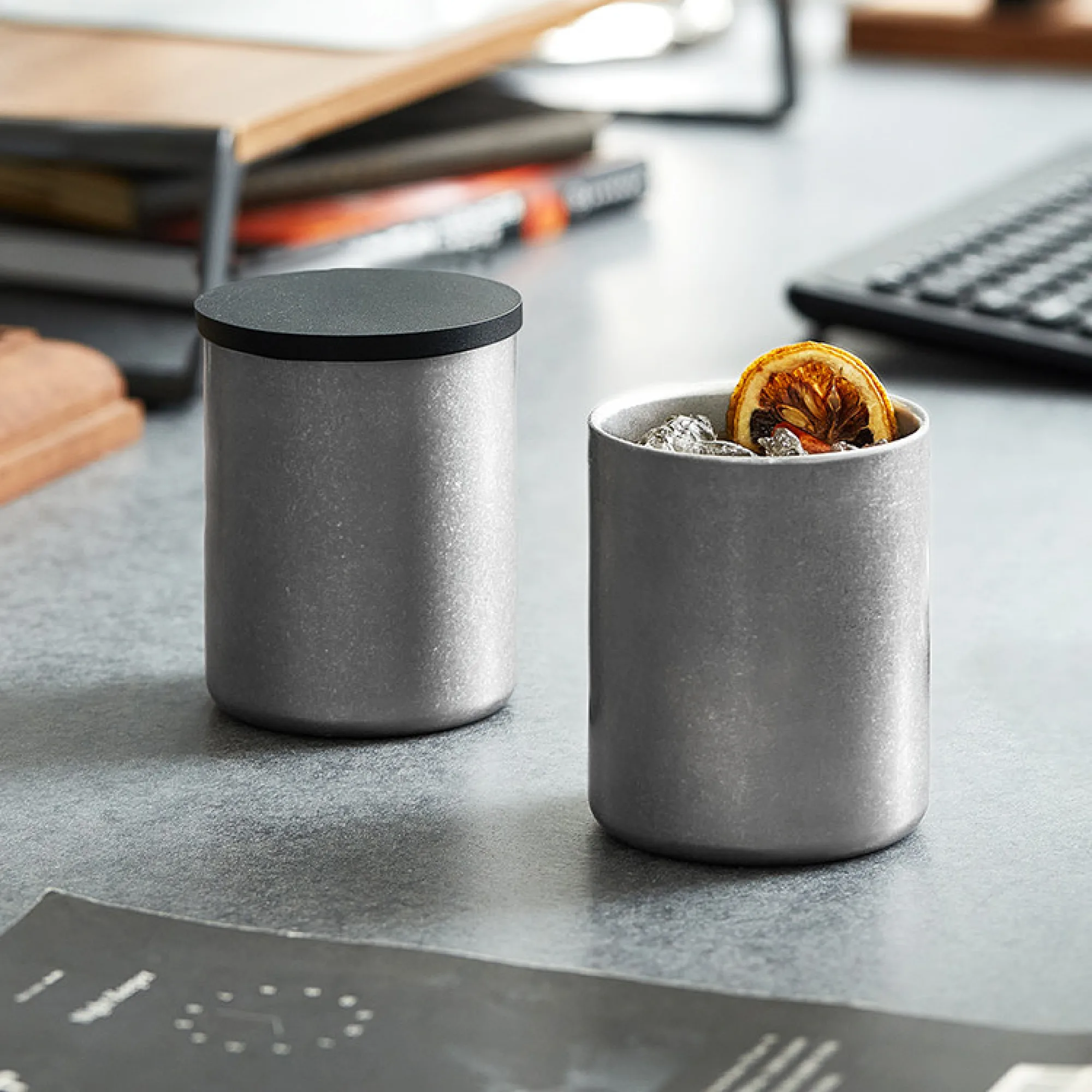 Retro Silver Stainless Steel Double-Wall Mug / Single-Wall Cold Drink Cup thumbnail 5