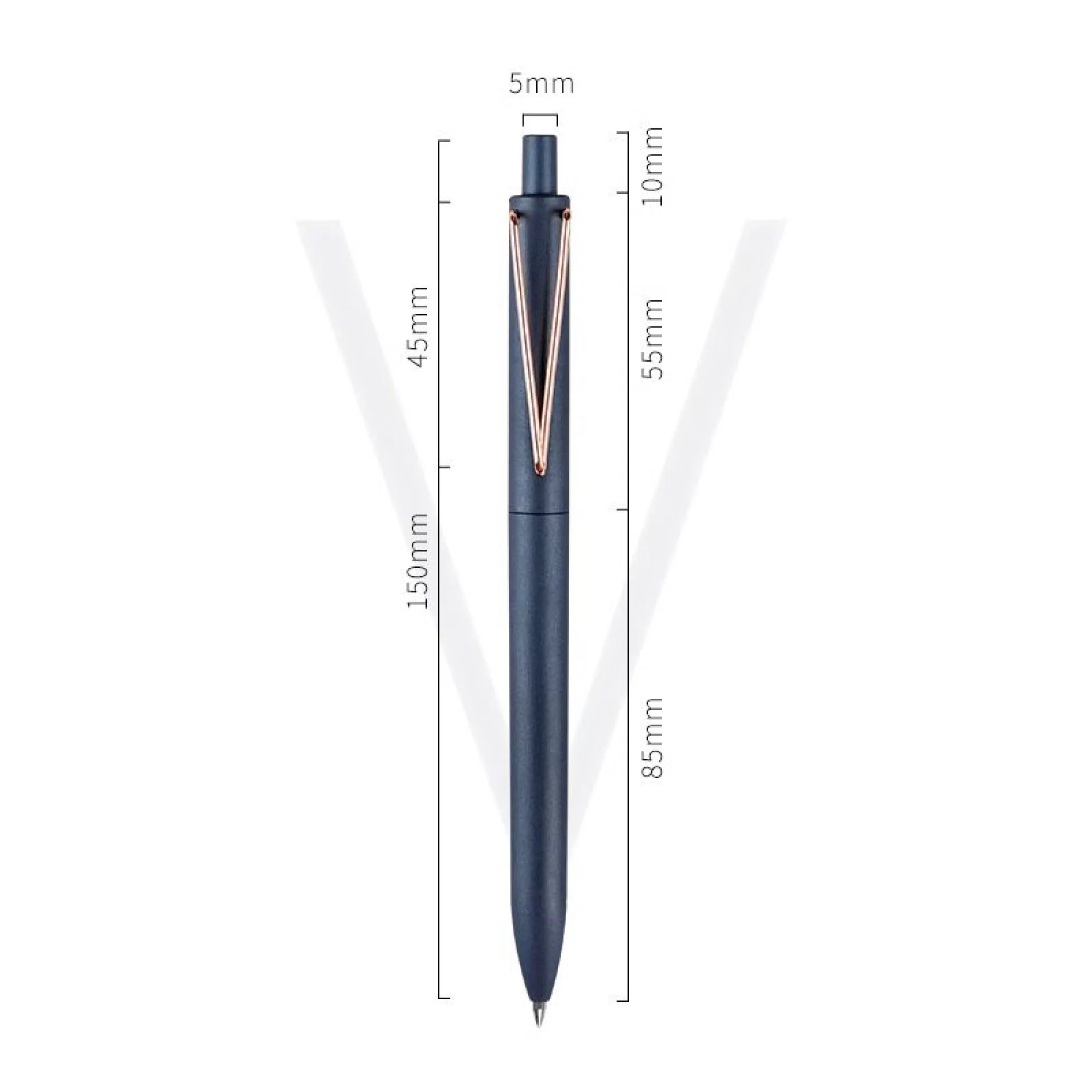 Press-Type Retractable Ballpoint Pen with Metal Clip, Model V1 thumbnail 10