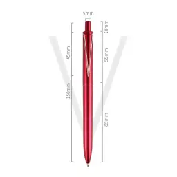 Press-Type Retractable Ballpoint Pen with Metal Clip, Model V1 thumbnail 8