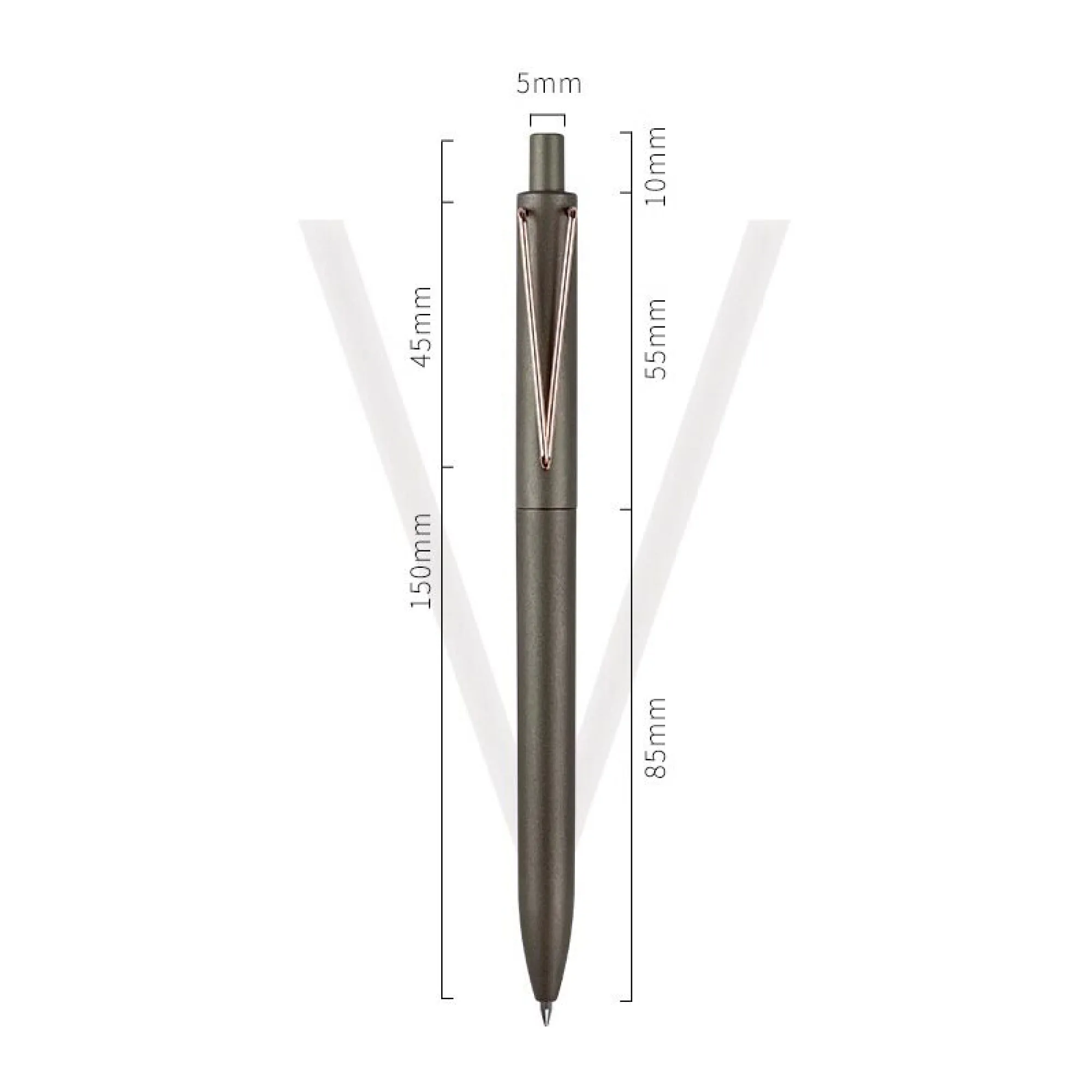 Press-Type Retractable Ballpoint Pen with Metal Clip, Model V1 thumbnail 7