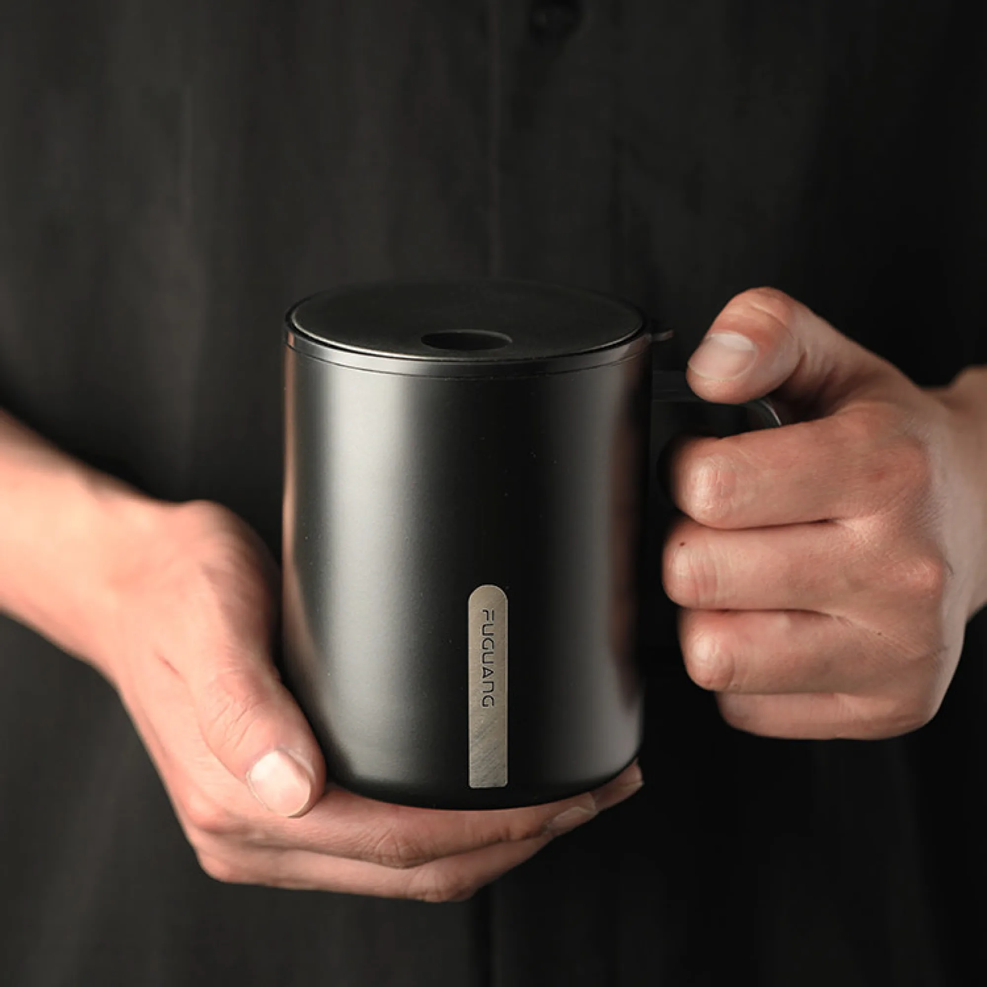 Fuguang 316 Stainless Steel Insulated Mug with Lid and Spoon, 400ml thumbnail 4