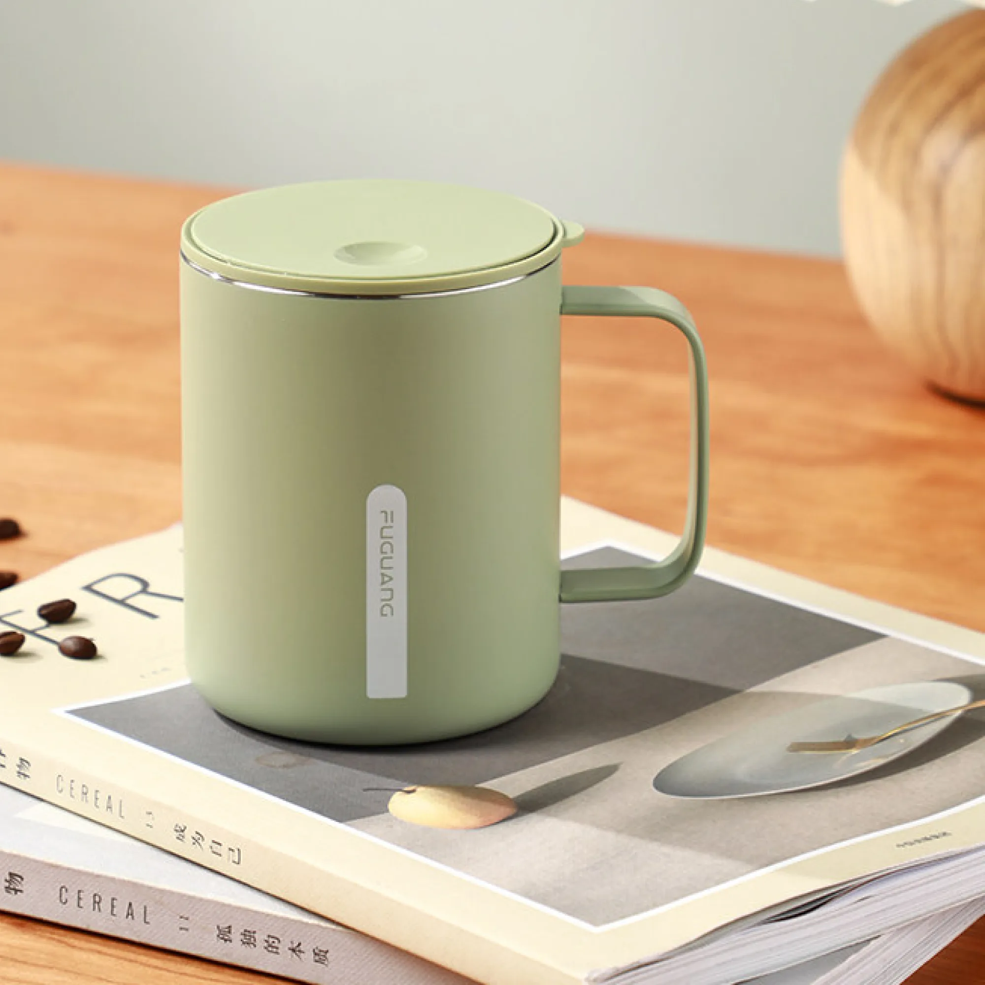 Fuguang 316 Stainless Steel Insulated Mug with Lid and Spoon, 400ml thumbnail 13