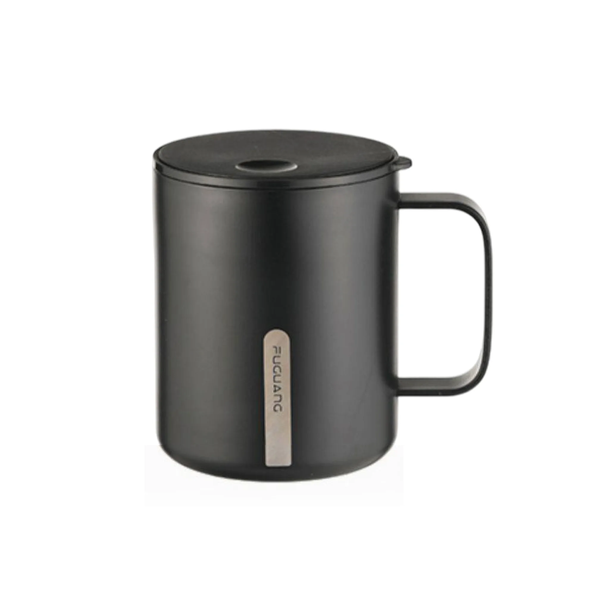 Fuguang 316 Stainless Steel Insulated Mug with Lid and Spoon, 400ml — View 1