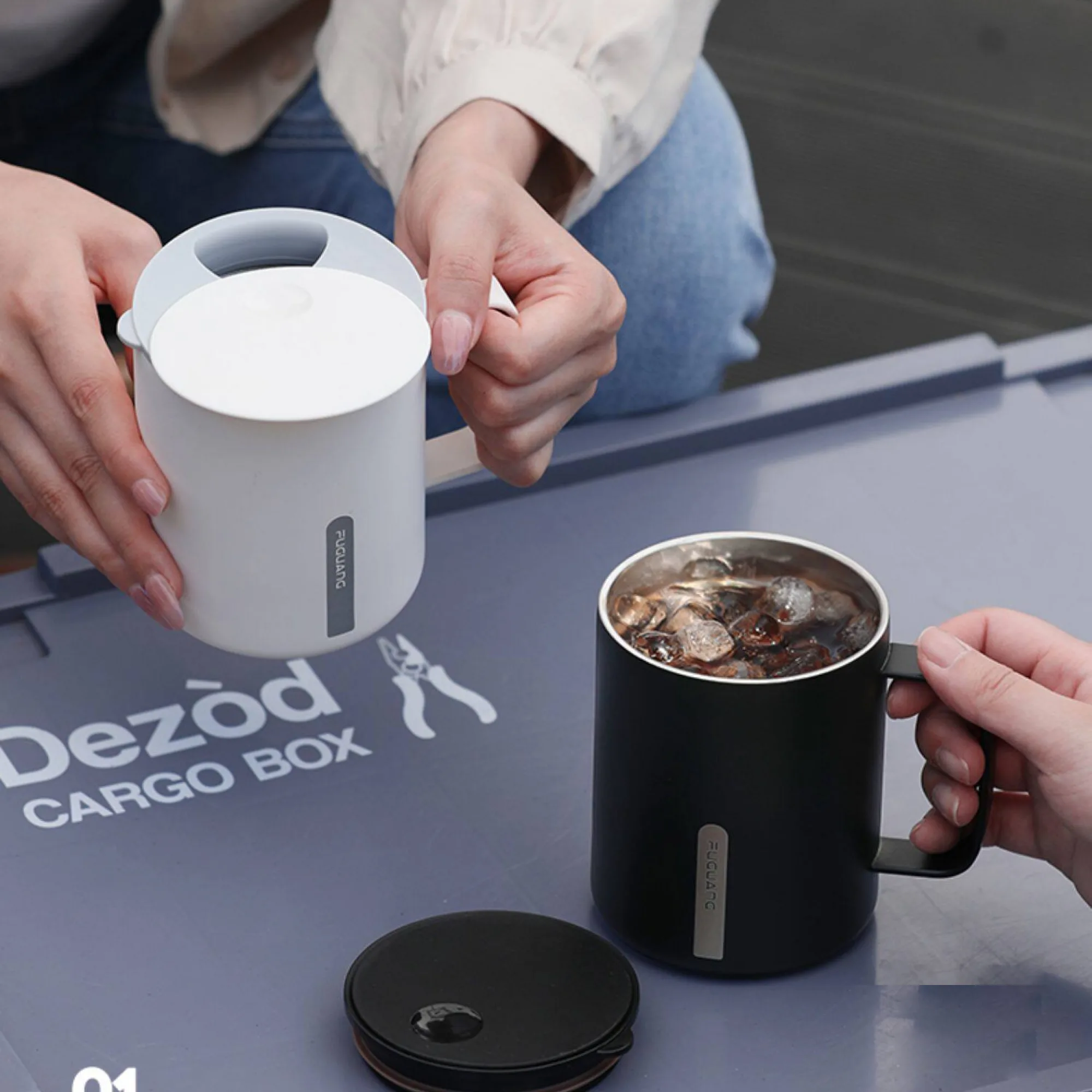 Fuguang 316 Stainless Steel Insulated Mug with Lid and Spoon, 400ml thumbnail 6
