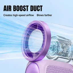 Mini Handheld Rotary Fan with LED Display and Type-C Charging thumbnail 4