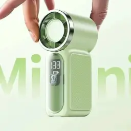 Mini Handheld Rotary Fan with LED Display and Type-C Charging thumbnail 2