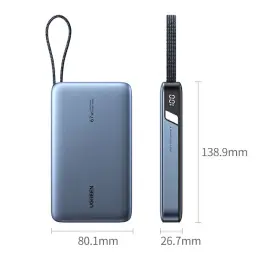 UGREEN PB556 20000mAh Built-in Cable Fast Charging Power Bank thumbnail 6