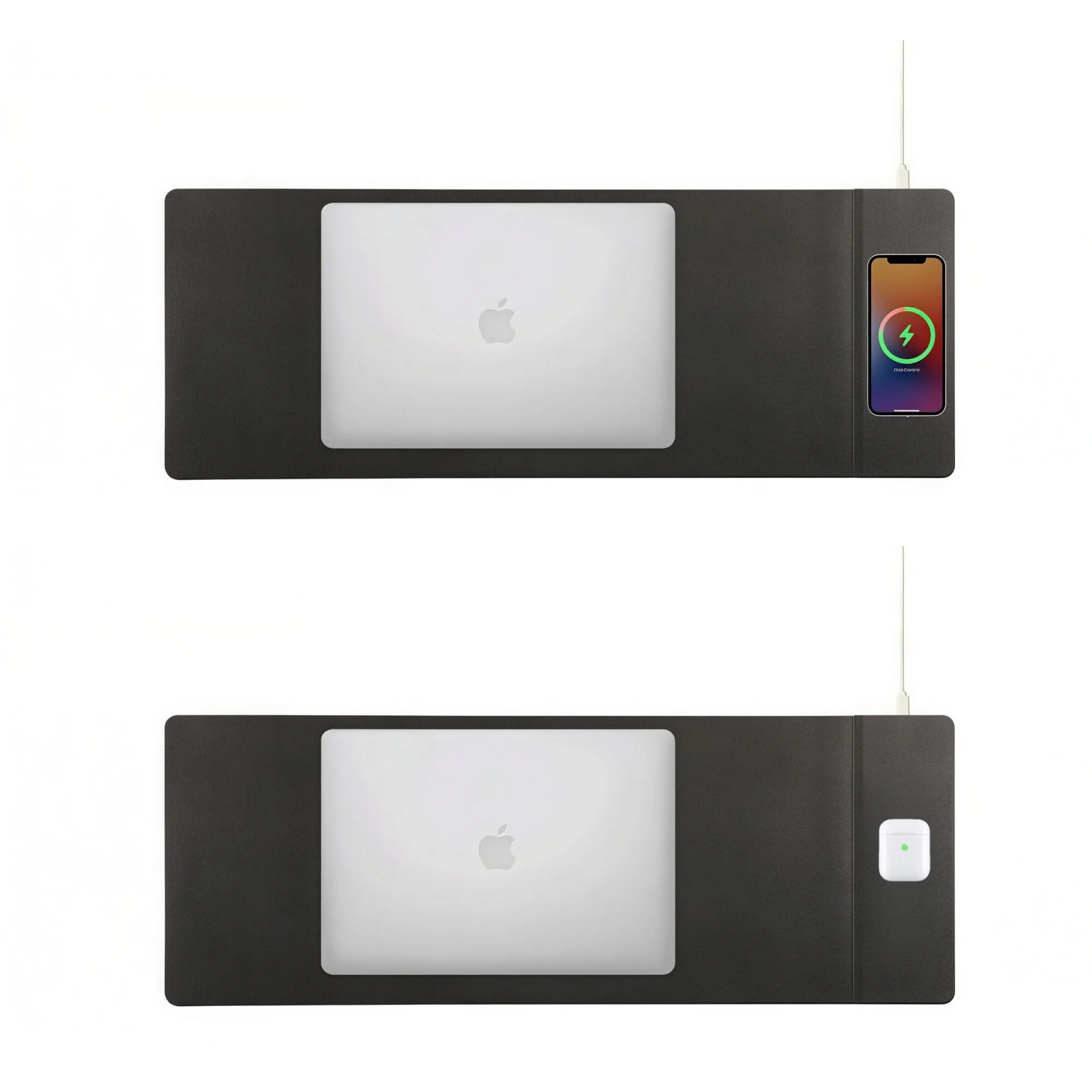 15W Wireless Charging Mouse Pad with PU Leather Surface thumbnail 7