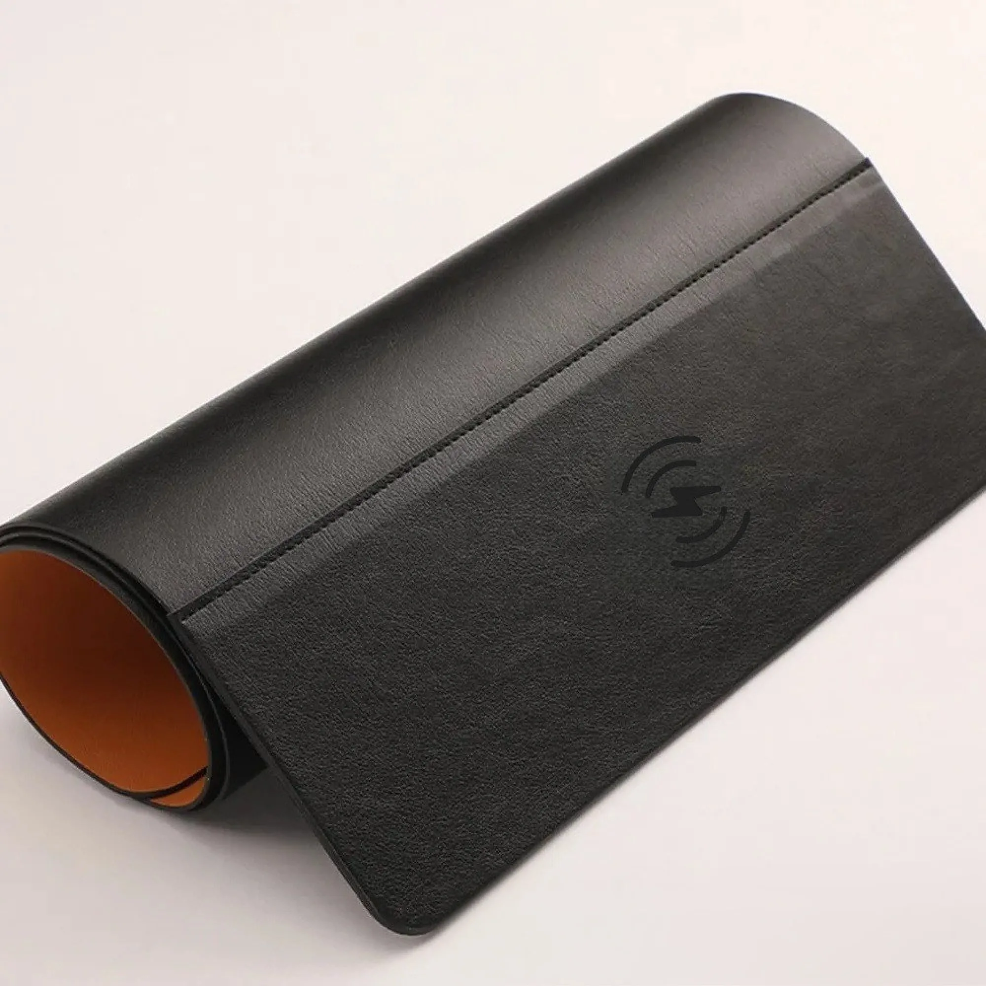 15W Wireless Charging Mouse Pad with PU Leather Surface thumbnail 6