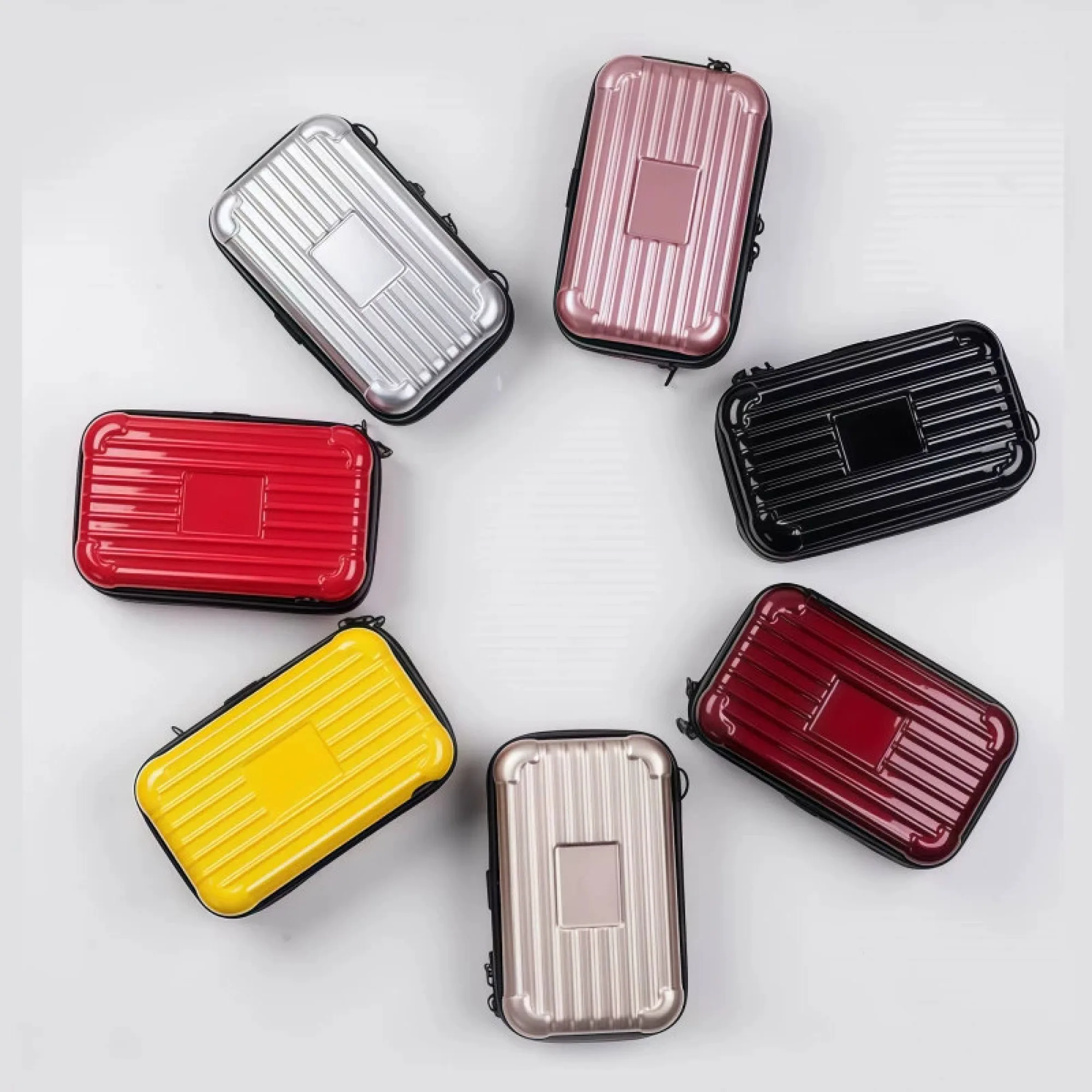 Hard-Shell Cosmetic Bag with Shoulder Strap