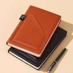 Pocket-Size PU Hardcover Notebook, A5, Ruled, 100 gsm Paper, 5 Colors thumbnail 2