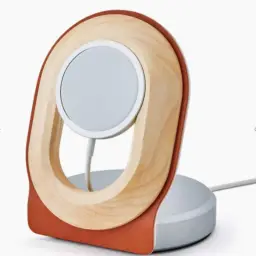 Magnetic Wireless Charging Phone Stand with Solid Wood Base thumbnail 7
