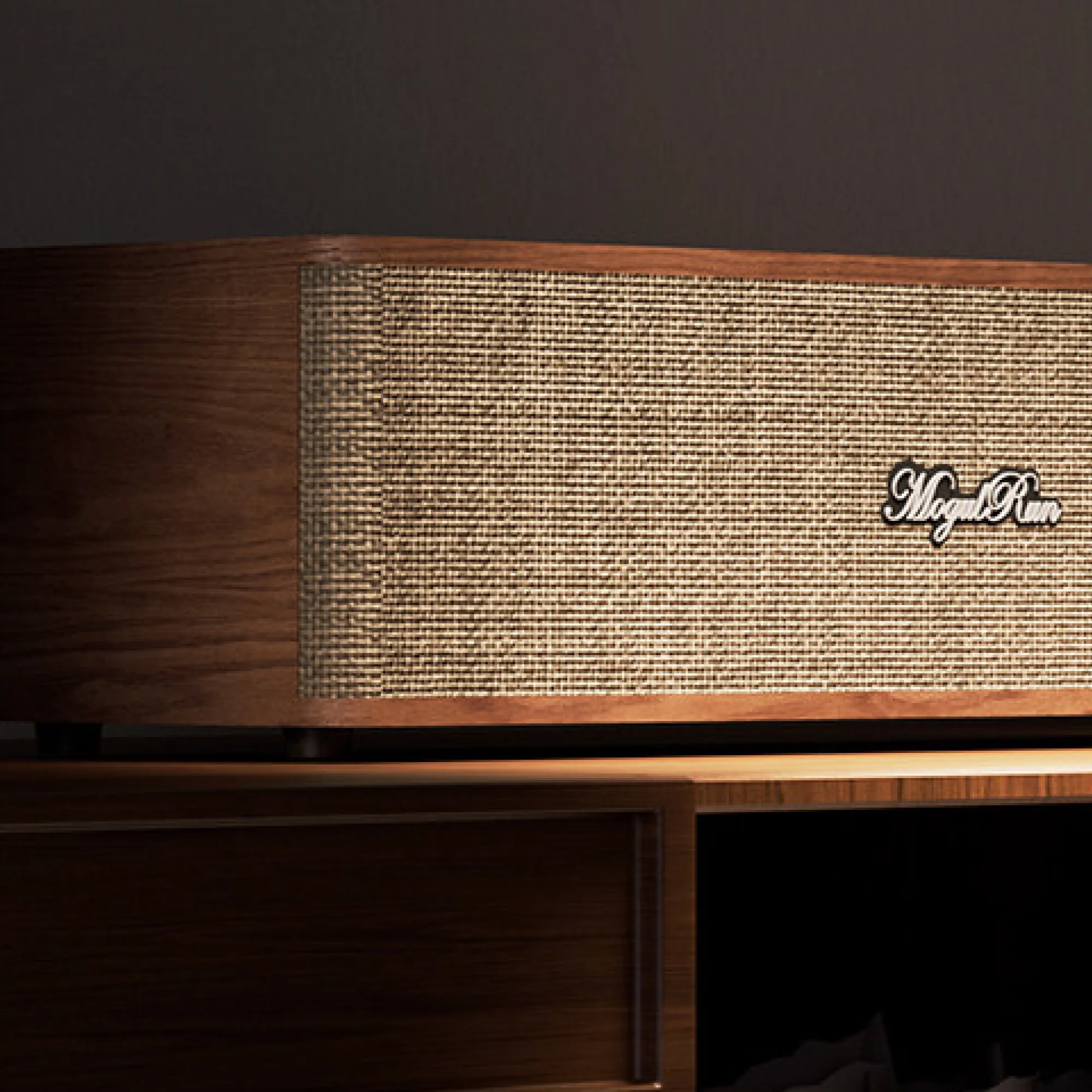 MogulRun 206L Retro Wooden Desktop Bluetooth Speaker thumbnail 3