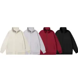 Casual Stand-Collar Zip-Up Jacket with Loose Fit thumbnail 5