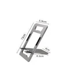 Ultra-Thin Card-Style Aluminum Alloy Foldable Phone Stand with Bottle Opener thumbnail 5