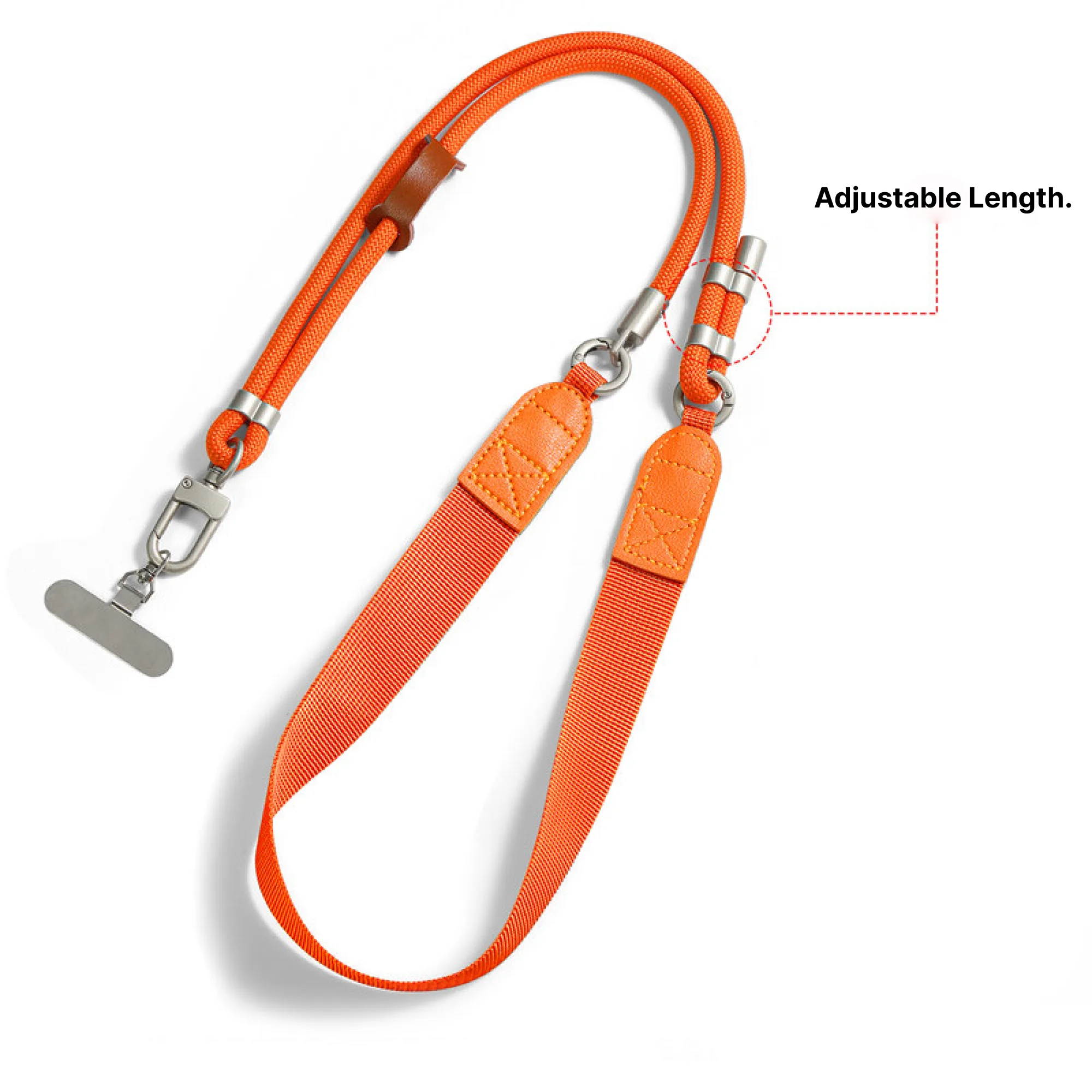 Adjustable Phone Lanyard Strap with Wide Shoulder Strap and Double Buckle Detachable Options thumbnail 9
