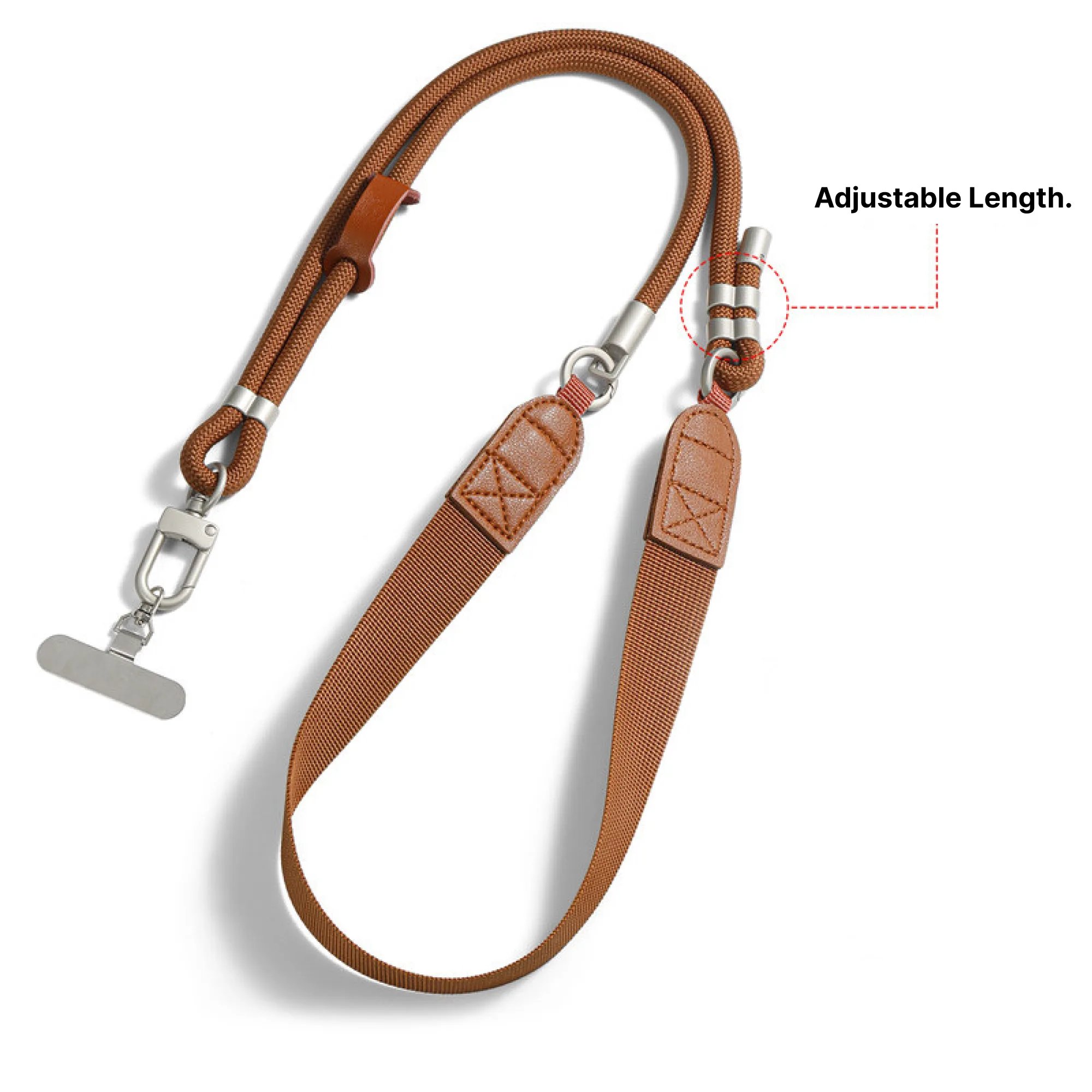 Adjustable Phone Lanyard Strap with Wide Shoulder Strap and Double Buckle Detachable Options thumbnail 10