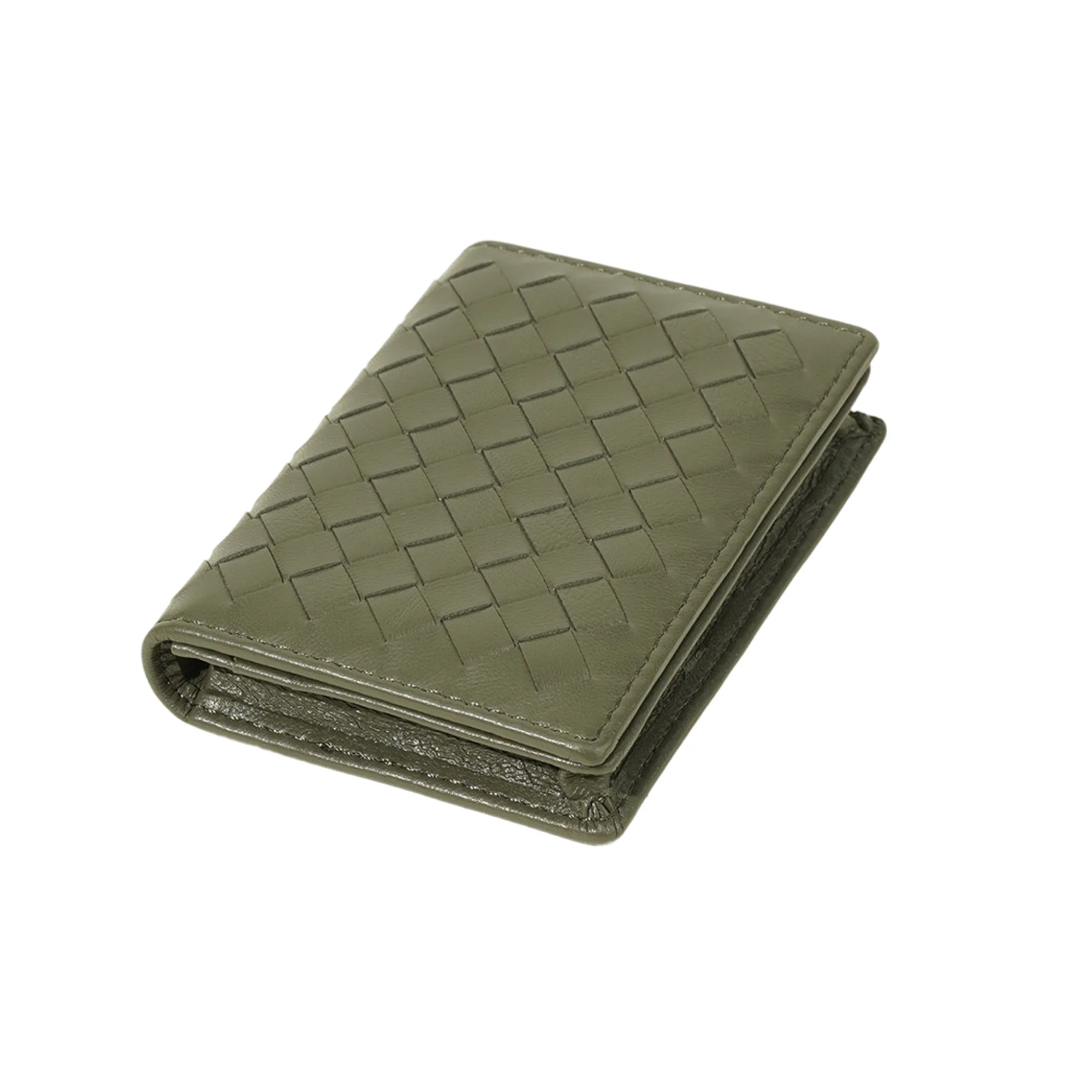 Woven Sheepskin Business Card Holder — View 1