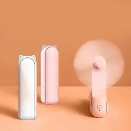 Portable Handheld and Desktop USB Rechargeable Mini Fan thumbnail 2