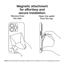 Magnetic Leather Card Holder with Foldable Stand for MagSafe-Compatible Phones thumbnail 3