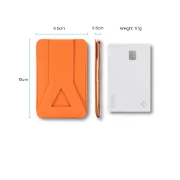 Magnetic Leather Card Holder with Foldable Stand for MagSafe-Compatible Phones thumbnail 5