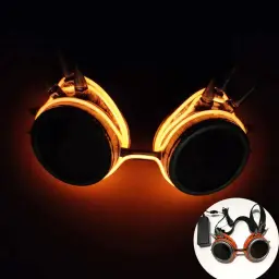 Steampunk LED Glow Goggles with EL Wire thumbnail 17