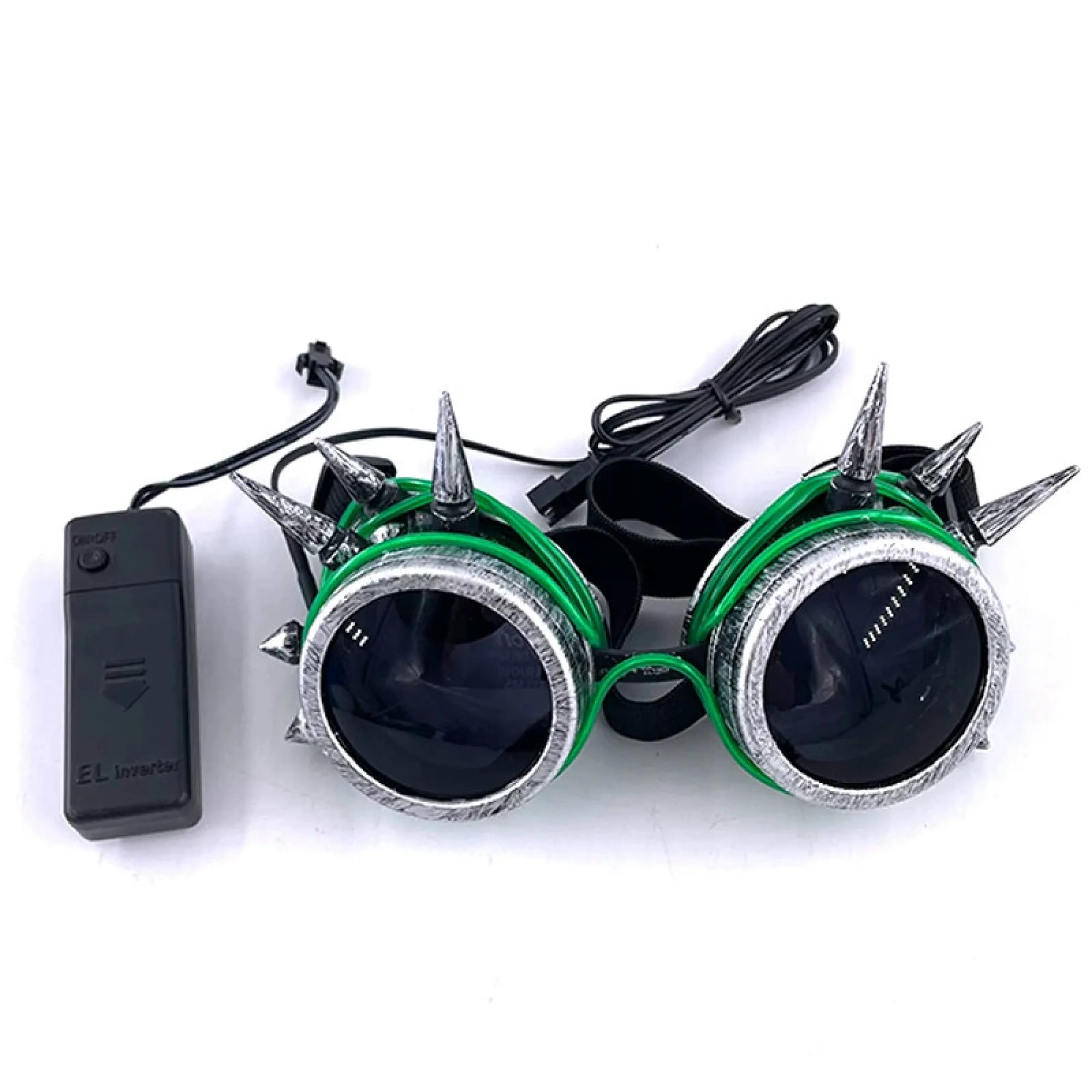 Steampunk LED Glow Goggles with EL Wire thumbnail 3