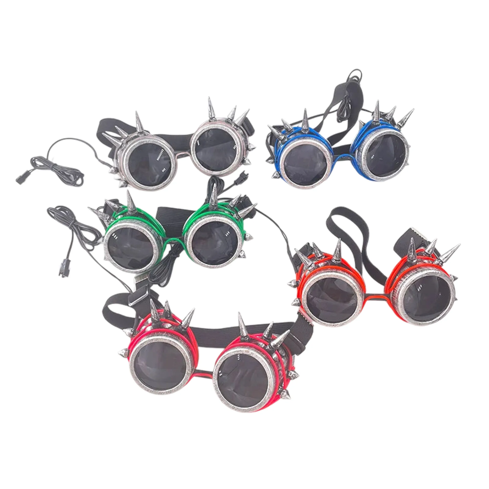 Steampunk LED Glow Goggles with EL Wire thumbnail 6