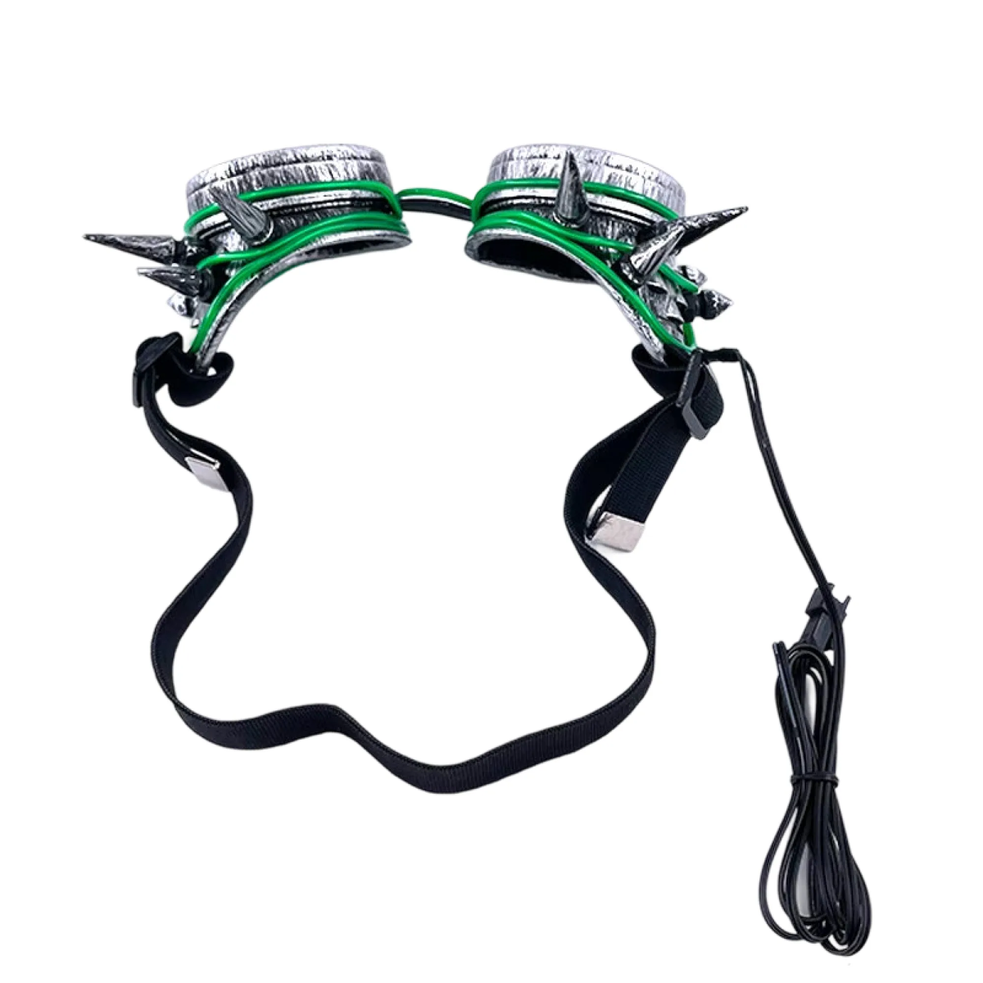 Steampunk LED Glow Goggles with EL Wire thumbnail 2