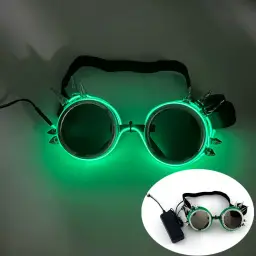 Steampunk LED Glow Goggles with EL Wire thumbnail 13