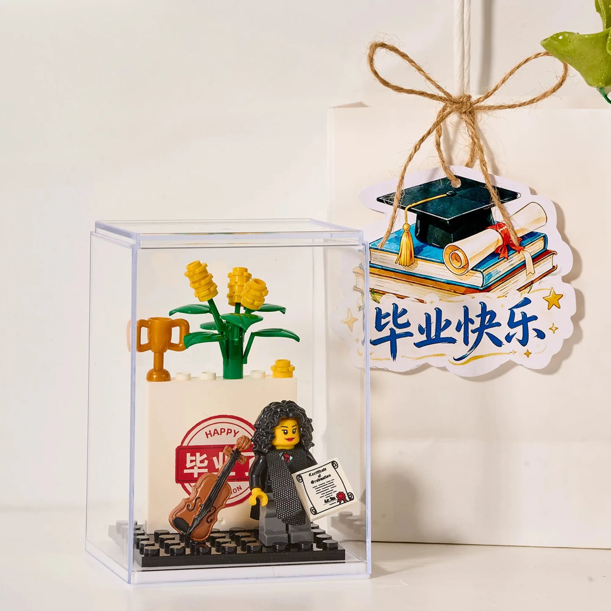Graduation-Themed LEGO Building Block Ornament Set thumbnail 8