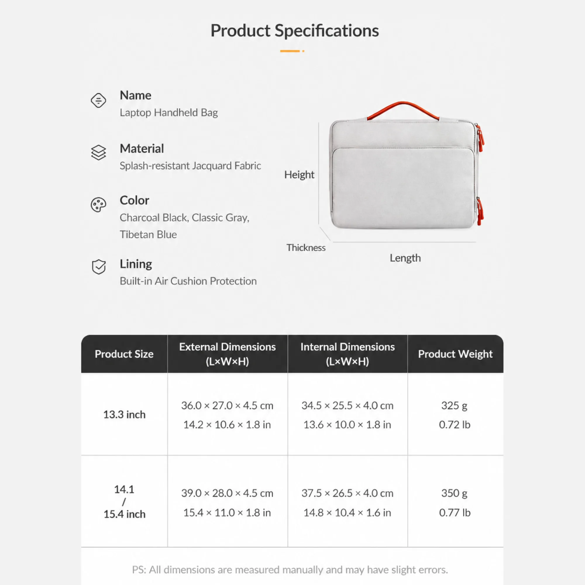 Waterproof Laptop Shoulder Bag / Handbag for 13.3-15.4 Inch Laptops thumbnail 8