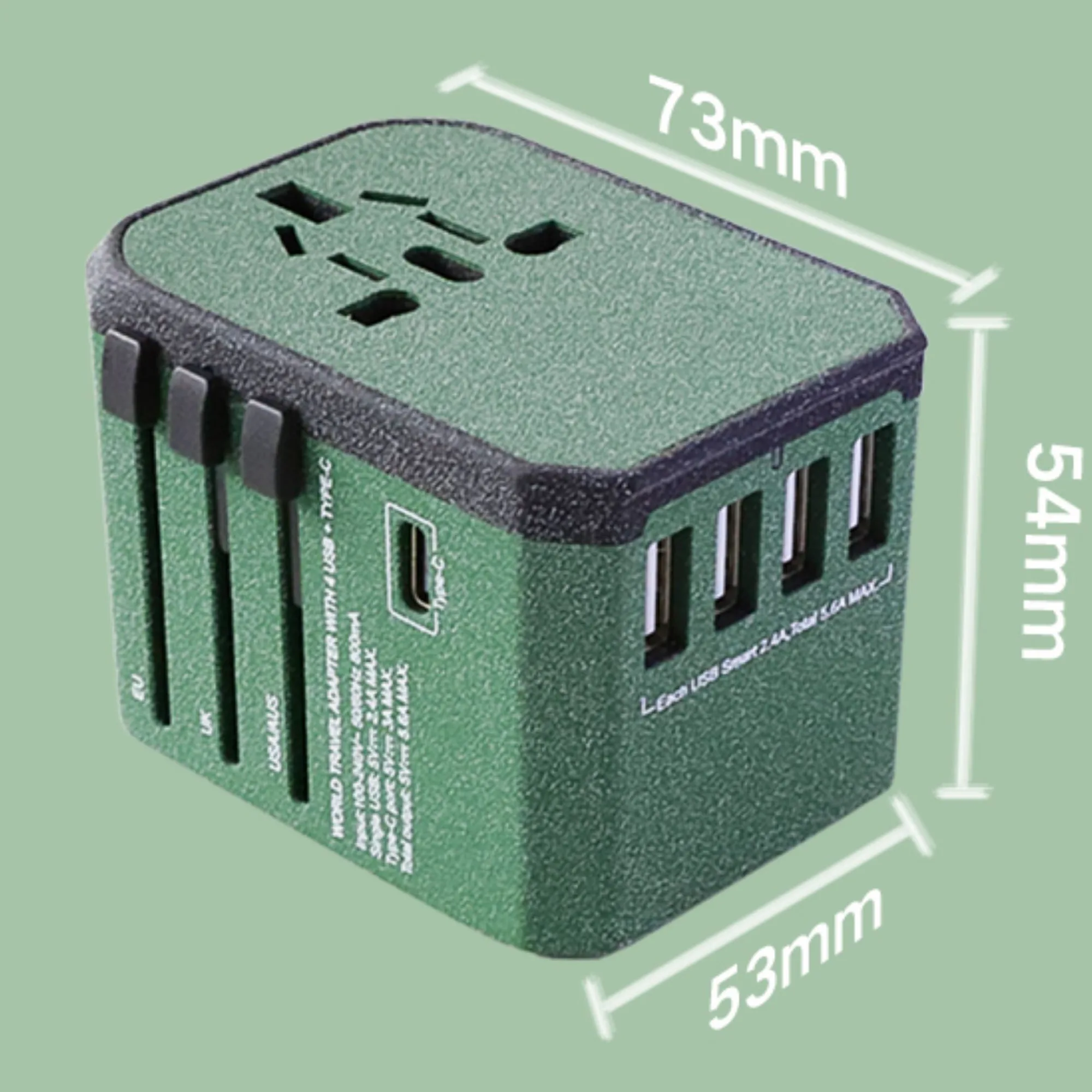 Universal Travel Adapter with USB and Type-C Ports thumbnail 3