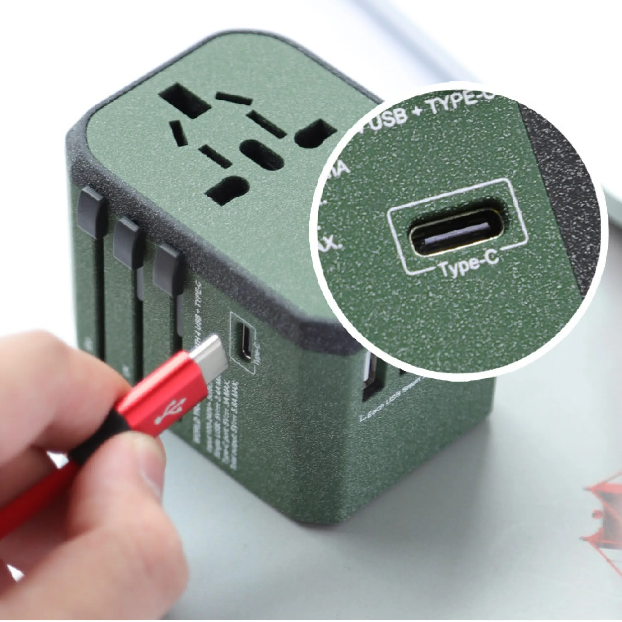 Universal Travel Adapter with USB and Type-C Ports thumbnail 2