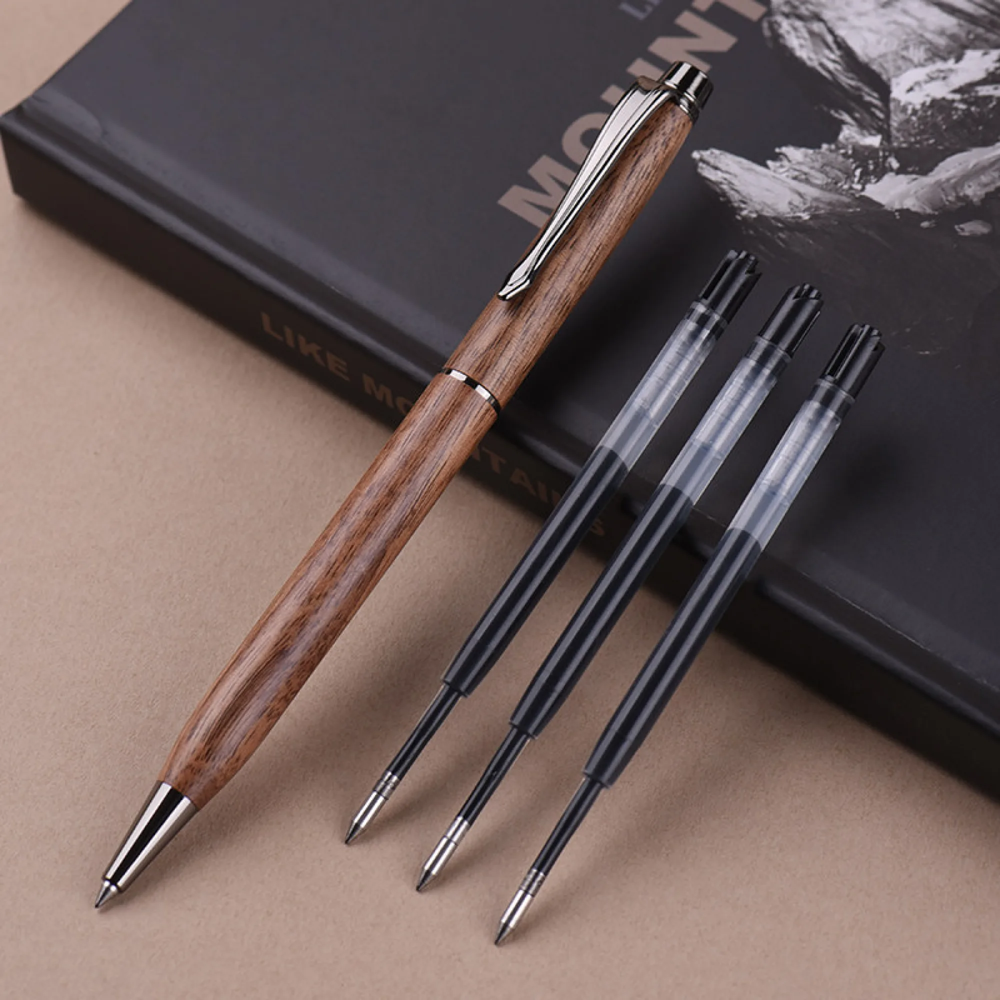 Solid Wood Rollerball Pen with G2 Refill thumbnail 6