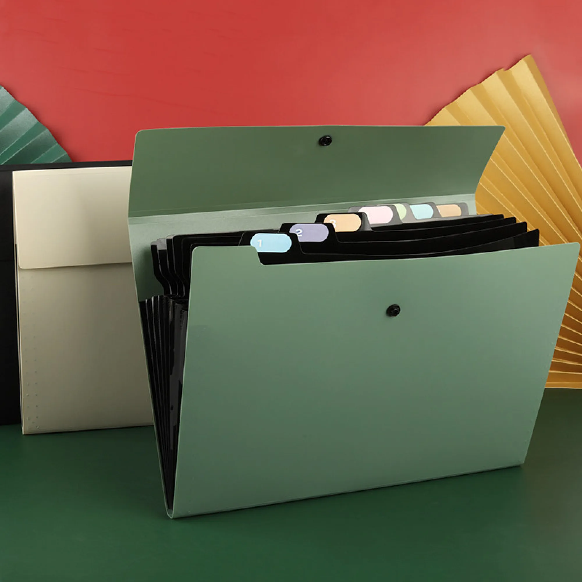 A4 Accordion Multi-Pocket Document Organizer Folder with 5 or 8 Pockets