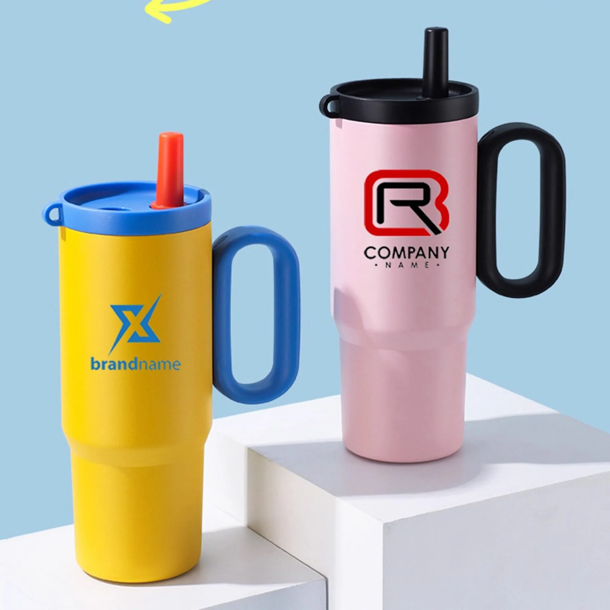 316 Stainless Steel Insulated Tumbler with Straw, 750ml