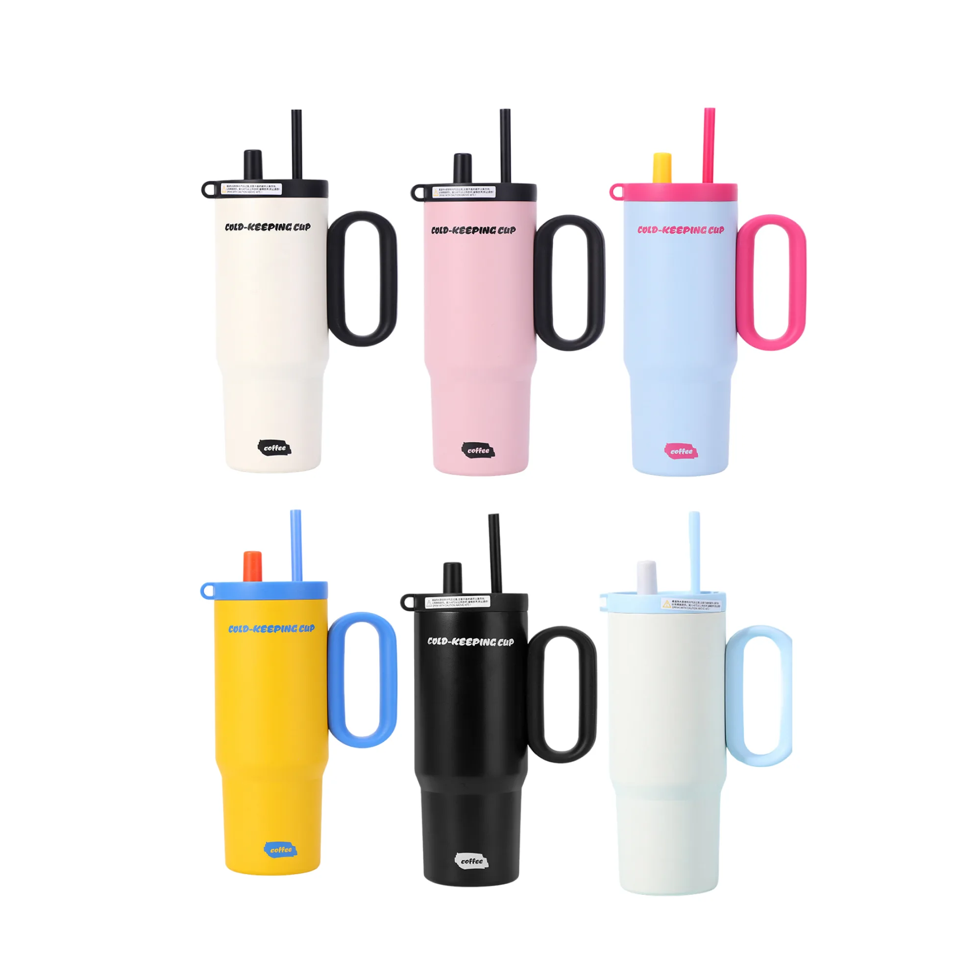 316 Stainless Steel Insulated Tumbler with Straw, 750ml
