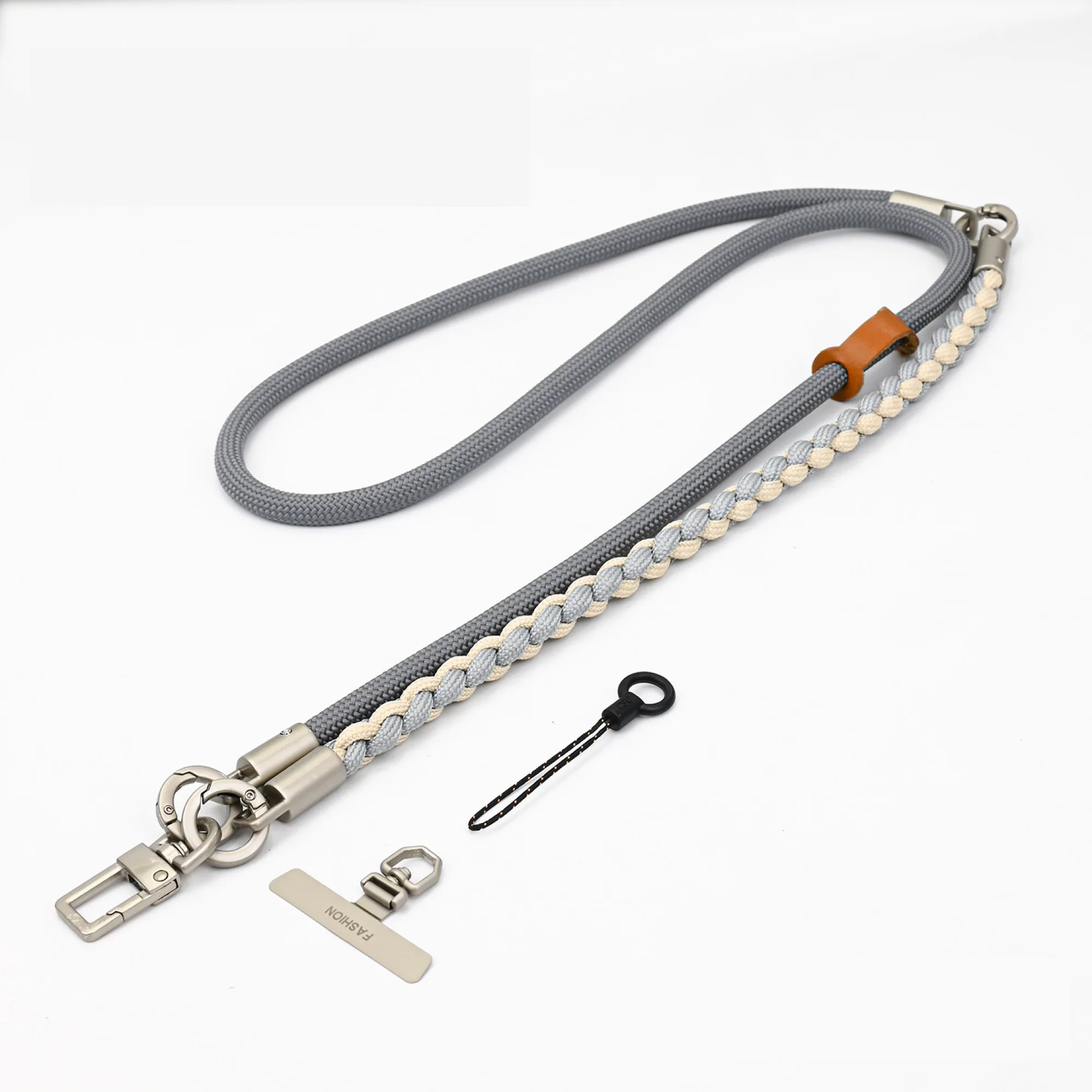 Three-in-One Nylon Braided Phone Lanyard Strap thumbnail 3