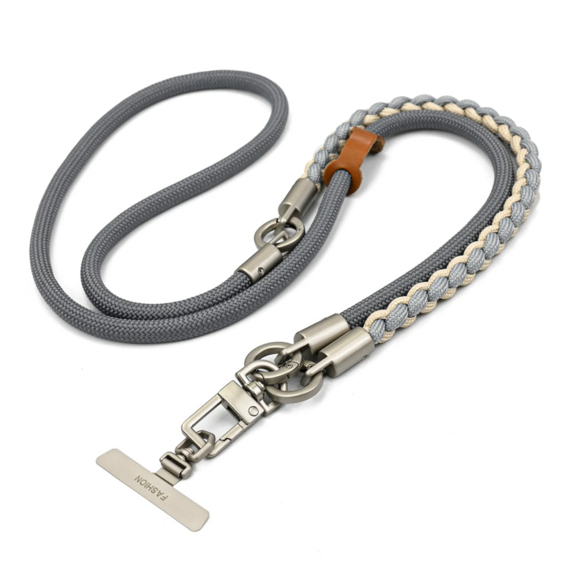 Three-in-One Nylon Braided Phone Lanyard Strap