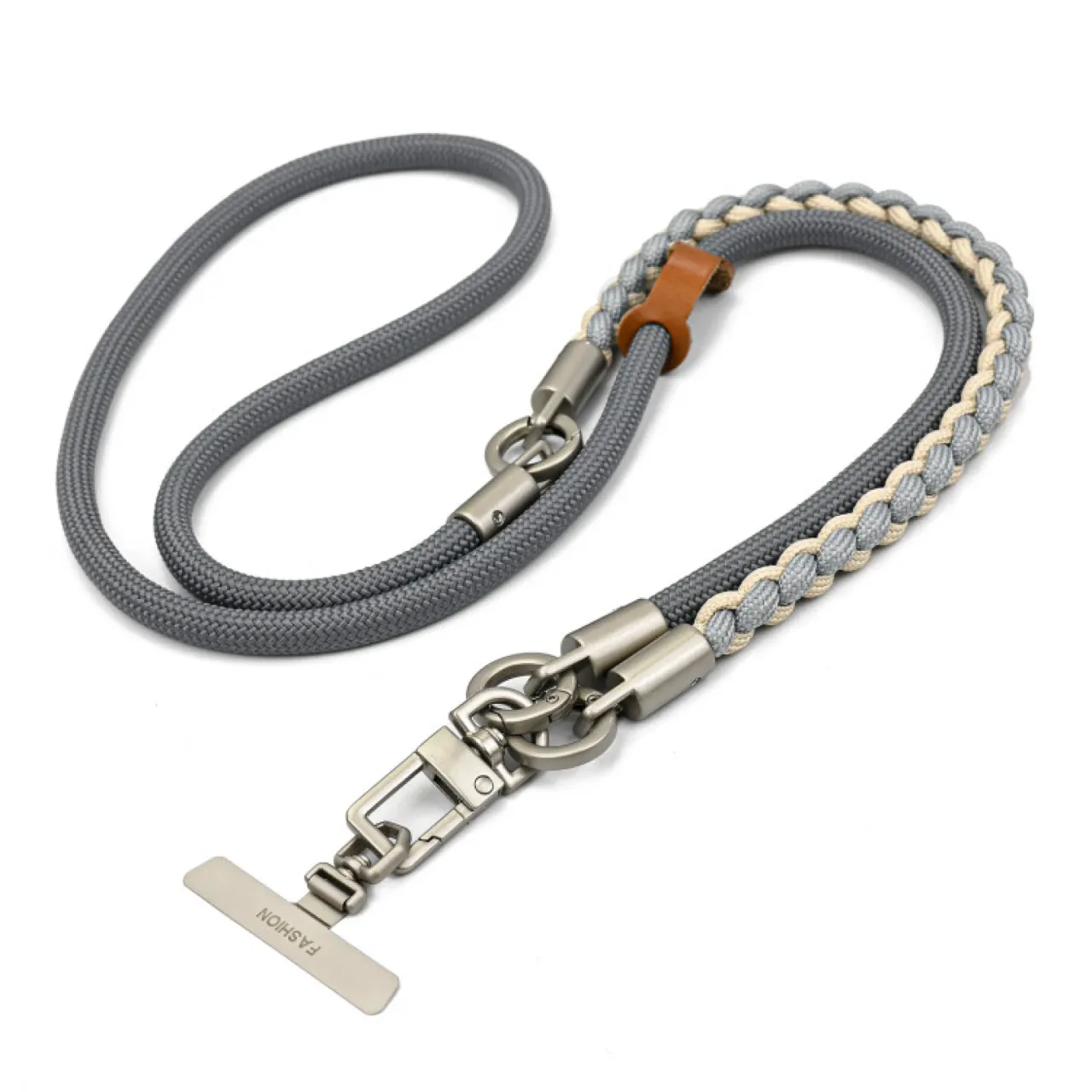 Three-in-One Nylon Braided Phone Lanyard Strap