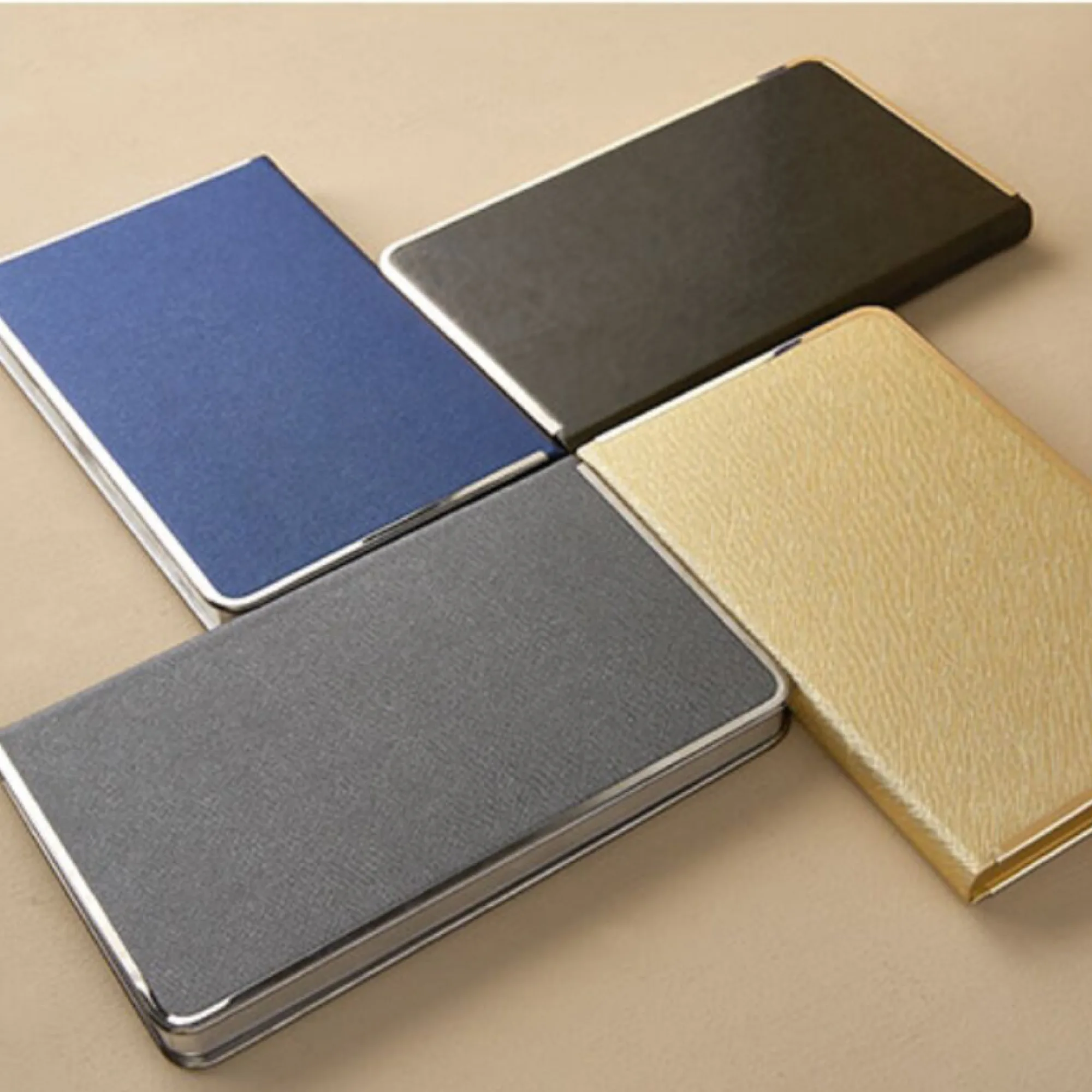PU Hardcover B5 Ruled Notebook with Metal Corners thumbnail 3