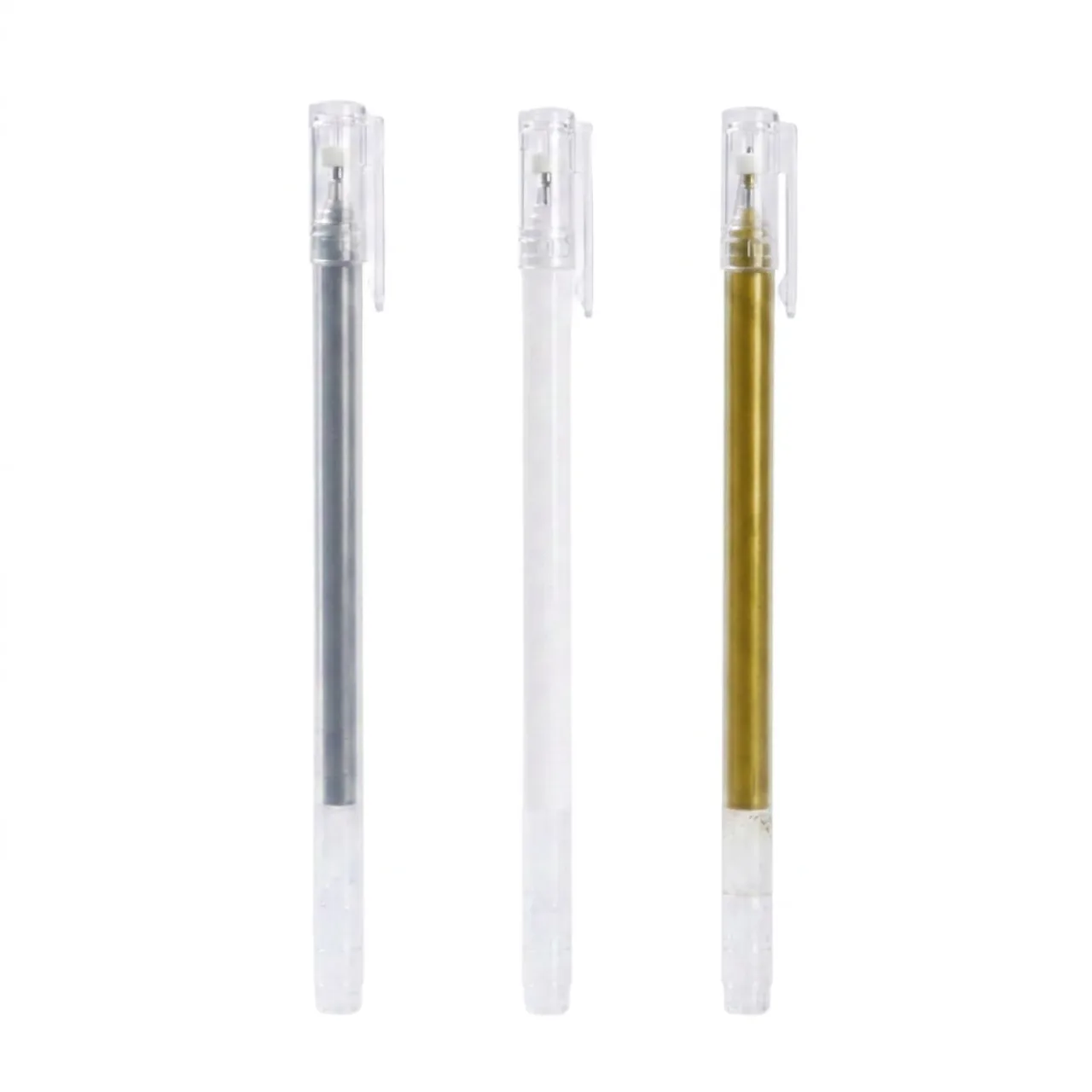 Metallic Gel Ink Pens 0.5mm Oil-Based Ink Plastic Barrel
