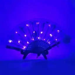 LED Lace Rose Folding Fan thumbnail 5