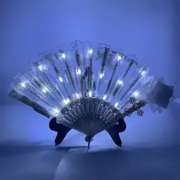 LED Lace Rose Folding Fan thumbnail 4