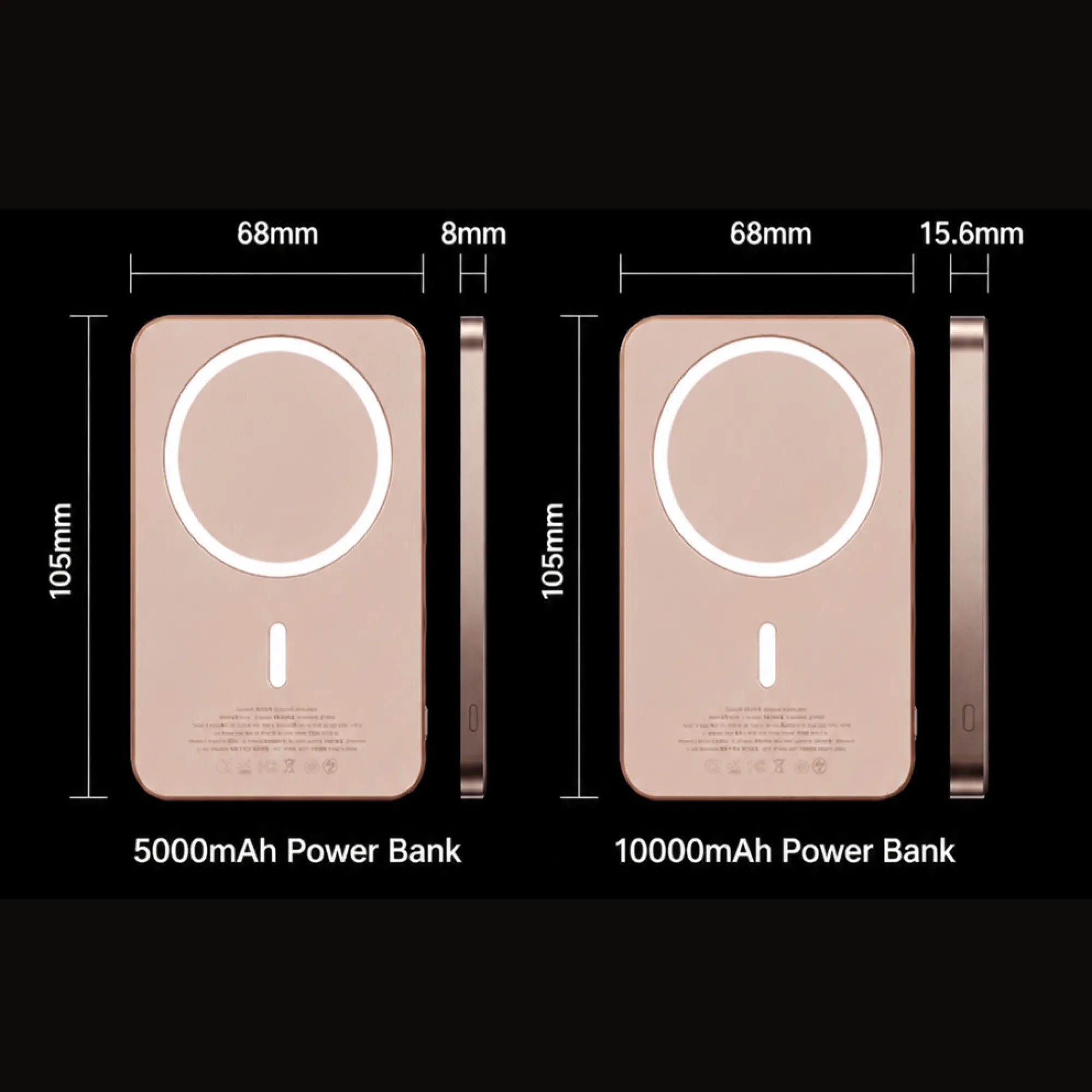 Magnetic Wireless Power Bank 10000mAh/5000mAh with 15W Wireless and 20W Wired Charging thumbnail 5