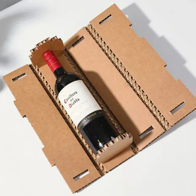 Dark Glass Bottle in Corrugated Paper Gift Box