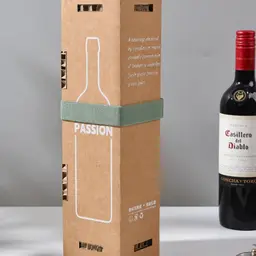 Dark Glass Bottle in Corrugated Paper Gift Box thumbnail 3