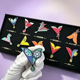 Multicolor Metal Badge Gift Set in Rigid Black Box thumbnail 3
