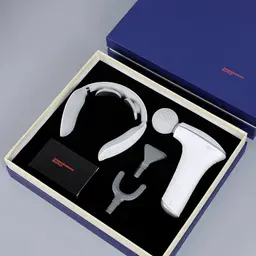 White Neck Massager and Handheld Fascia Gun Set thumbnail 1